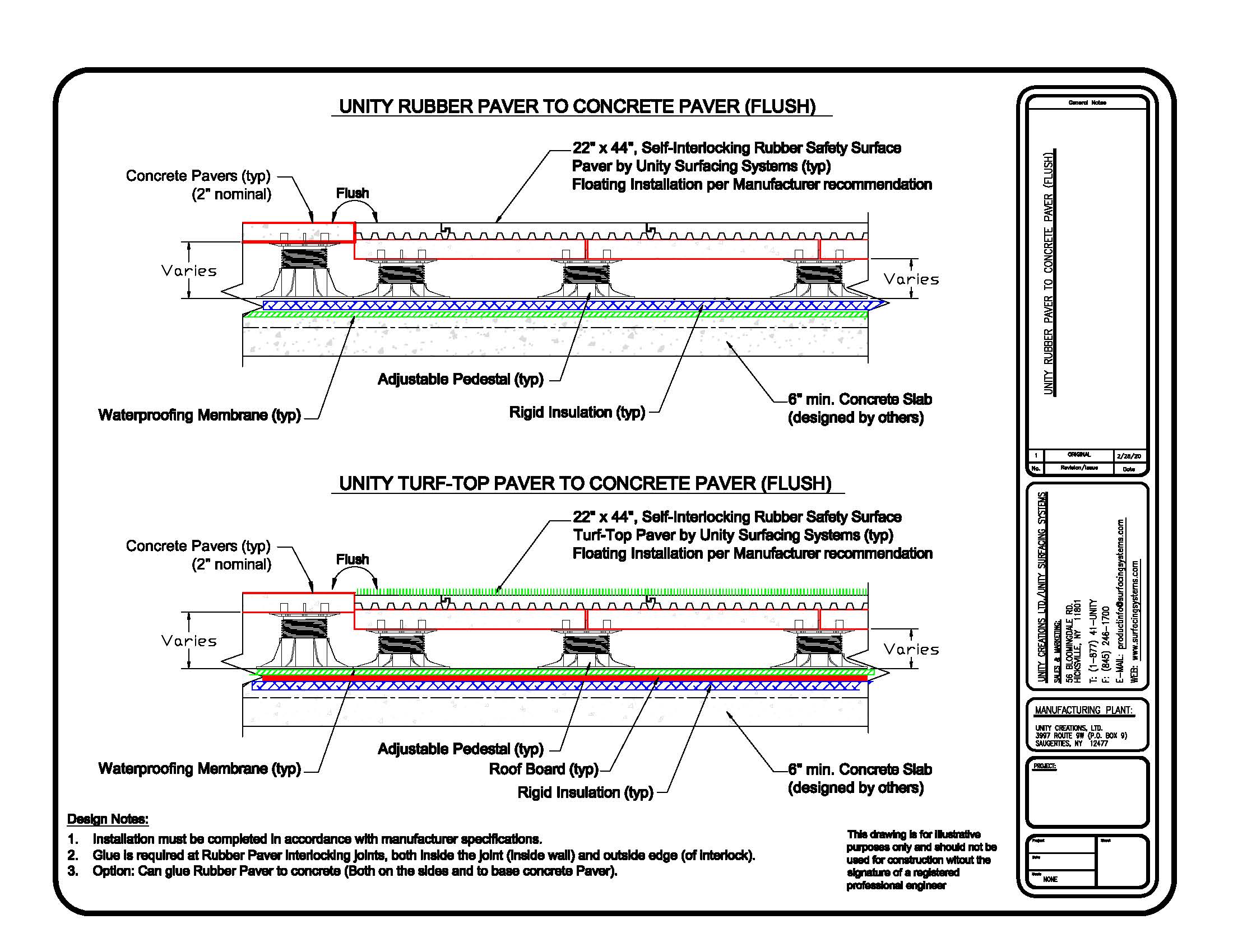 Rubber Paver Details Roof Paver Details Interlocking Rubber Tile Details Mechanically Fastened Paver Details Detailed Drawing For Rubber Paver