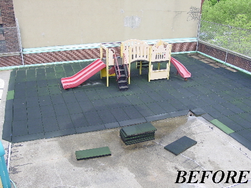 Unity - Rooftop Playground BEFORE it has been painted with Unity Surfacing Systems Products