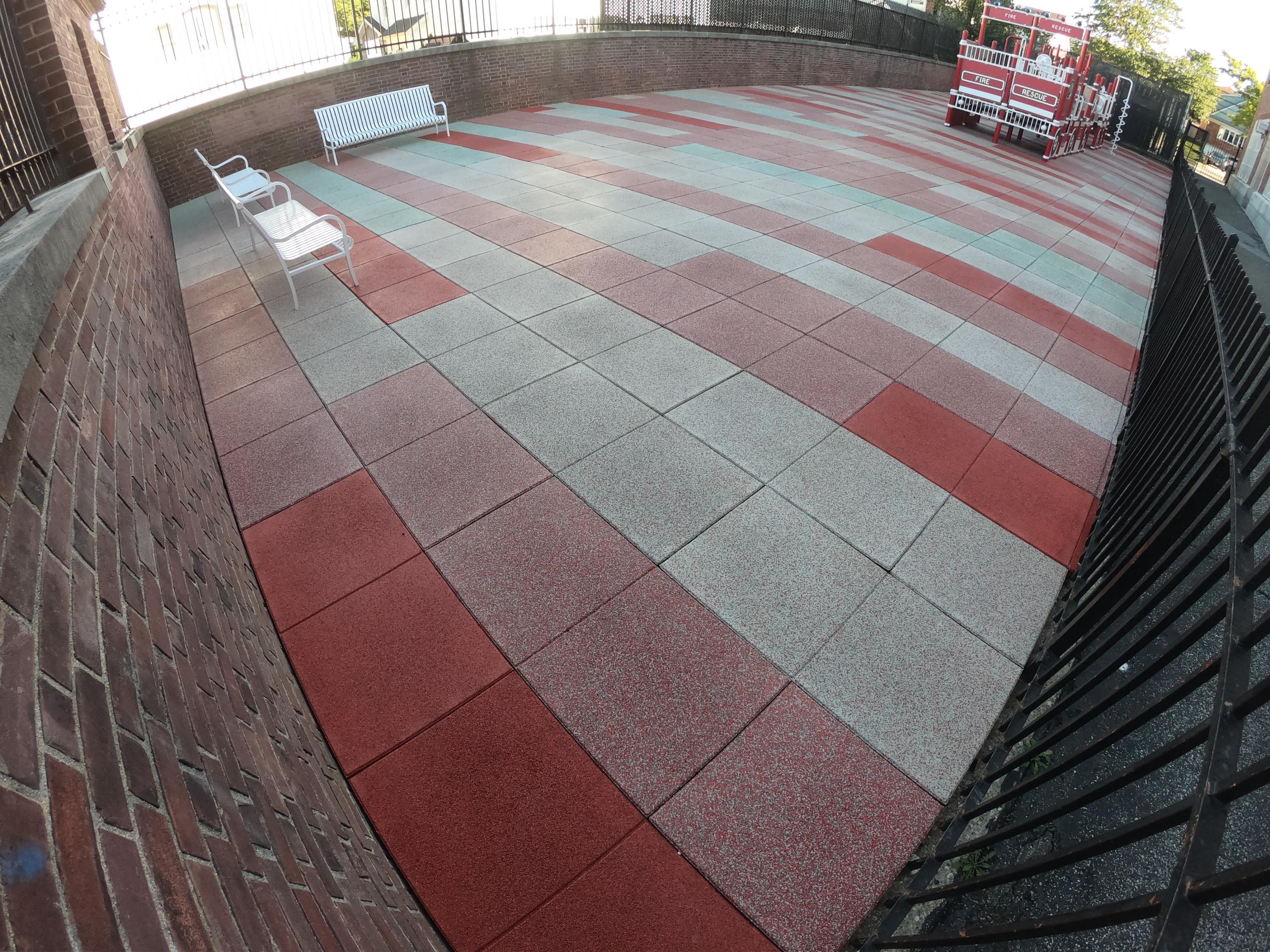Unity Surfacing - R29 Fire Truck Playground Using Custom Blended TPV Top Tiles