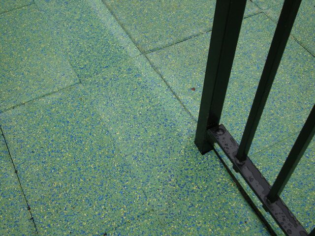 Playground Tiles Transitioning From One Thickness To The Next
